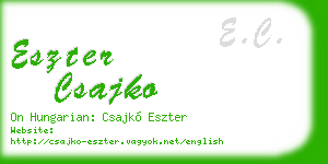 eszter csajko business card